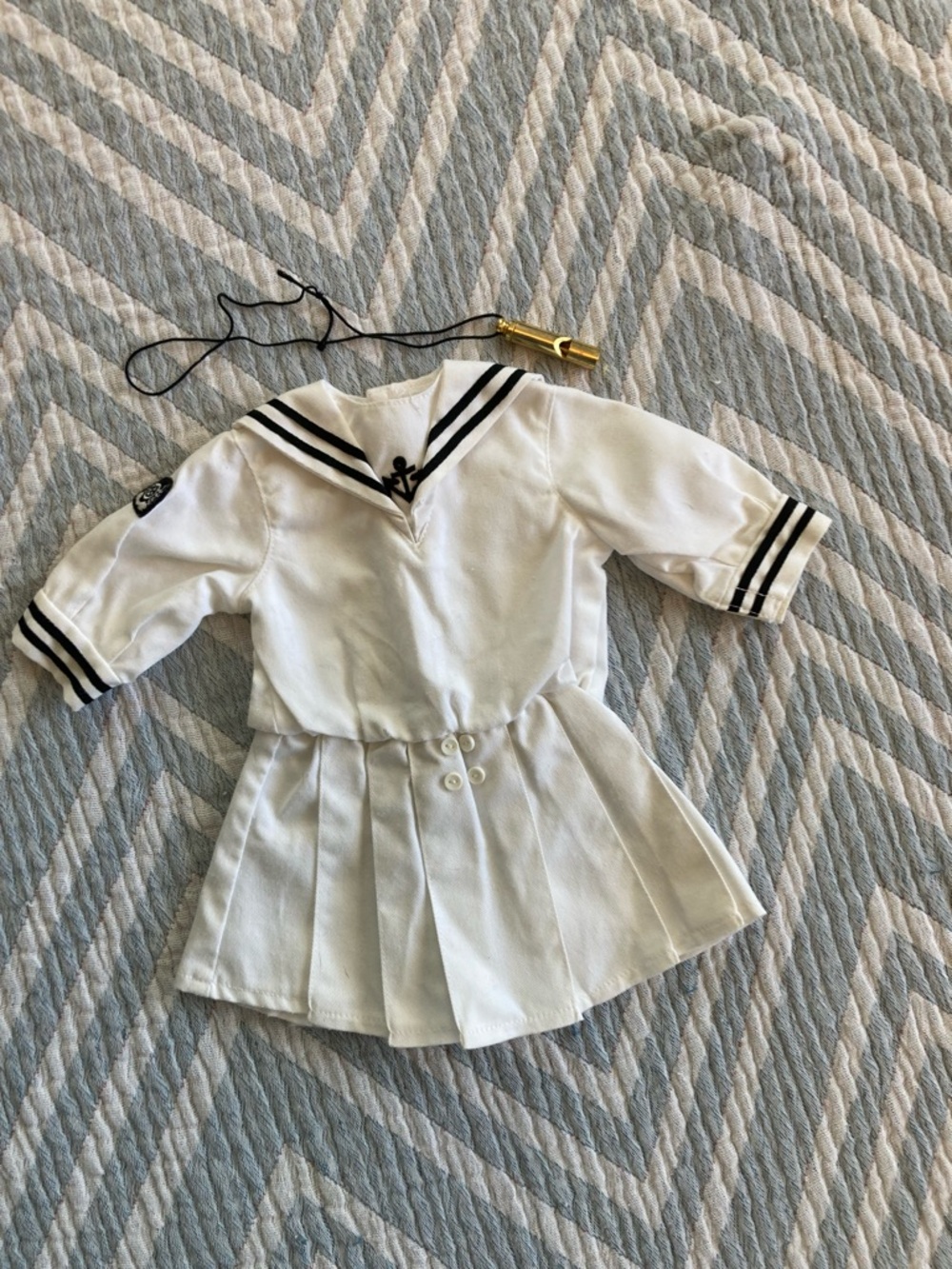 1989 Pleasant Company Samantha Middy Sailor Dress American Girl with whistle